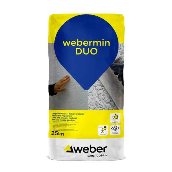 WEBER - Dekoratif Sıva Harcı - Min DUO (SP - Çizgi Doku) (25 Kg)